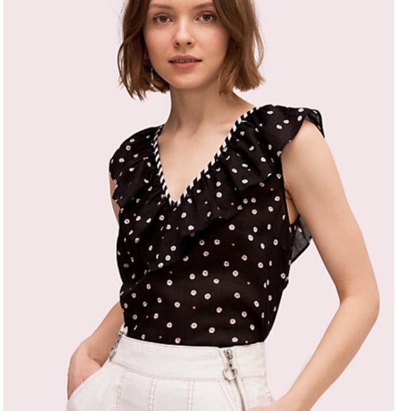Kate spade ♠️ nwot mini floral top - Picture 1 of 2